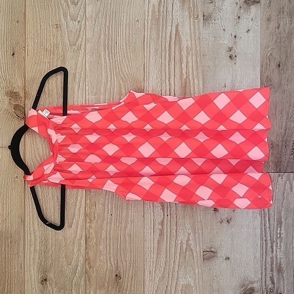 J. Crew Factory Mockneck Tank with Bow Back Red and Pink Size 4 - Picture 1 of 6